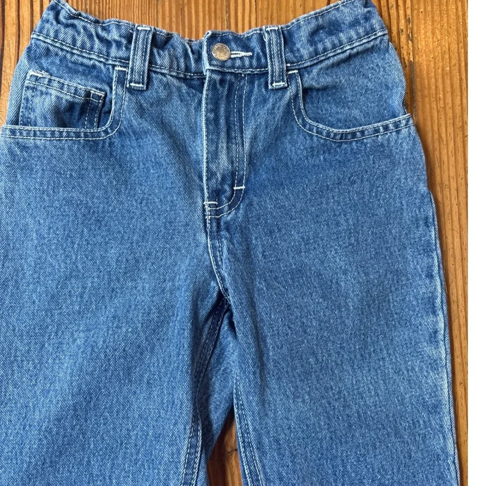 Jordache Denim Capris Kids Blue Boho Beaded Fringe Vintage SIZE 6